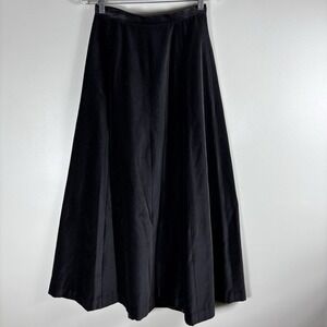 Century Of Boston Women's 8 Black Velvet Union‎ USA Made Zip Closure Maxi Skirt